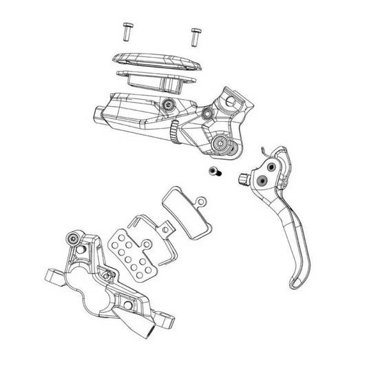 Sram Rival AXS E1 Flat Mount disc brake caliper