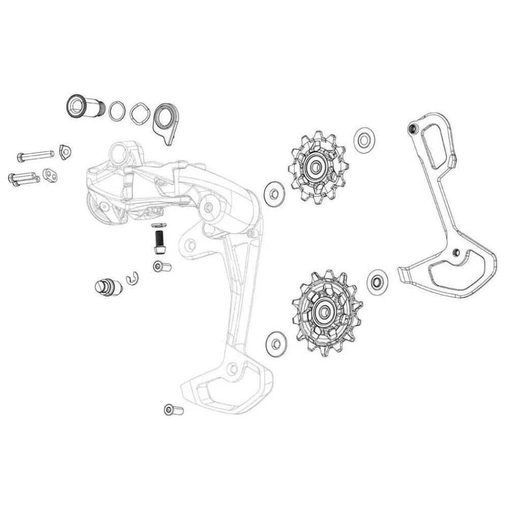 Sram Rival XPLR AXS E1 jockey wheel system