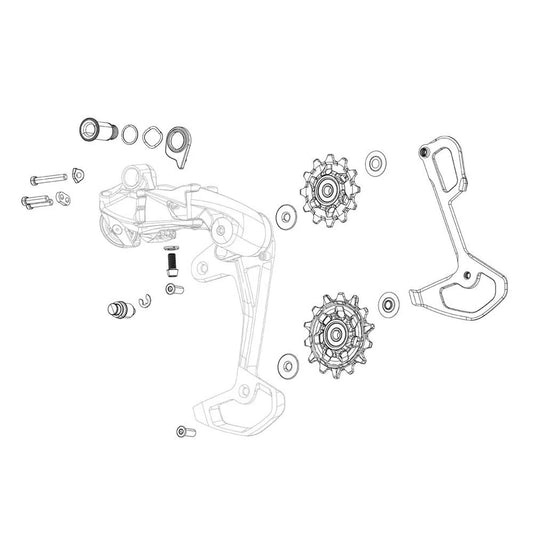Sram X0 T-Type Eagle AXS jockey wheel set