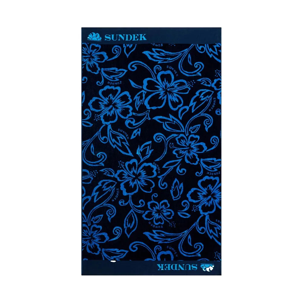 Sundek Jacquard terry hibiscus pattern towel