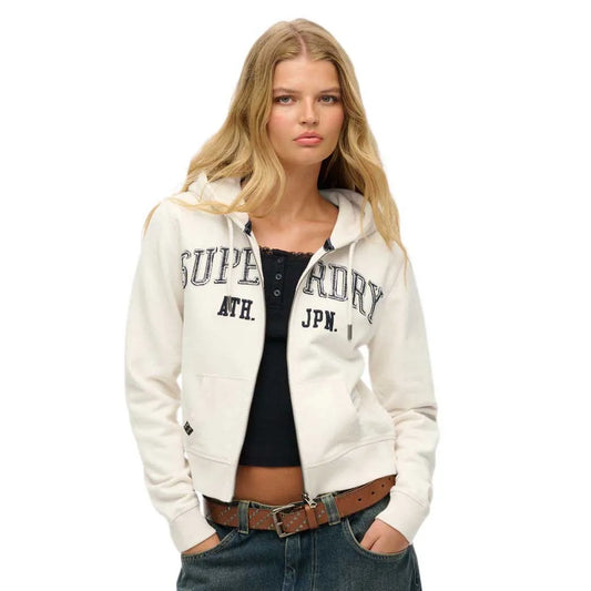 Superdry Atheltic Essential Relaxed Fit Cropped full zip sweatshirt