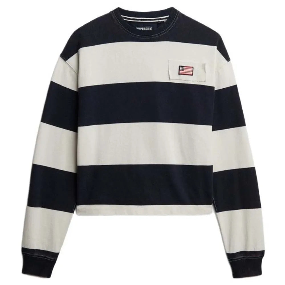 Superdry Athletic Essential Stripe Slouchy Crew sweatshirt
