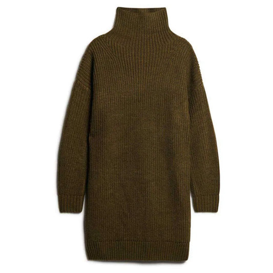 Superdry Chunky Rib long sleeve midi dress