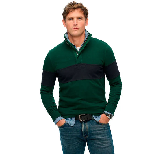 Superdry Classic Rugby Henley long sleeve polo