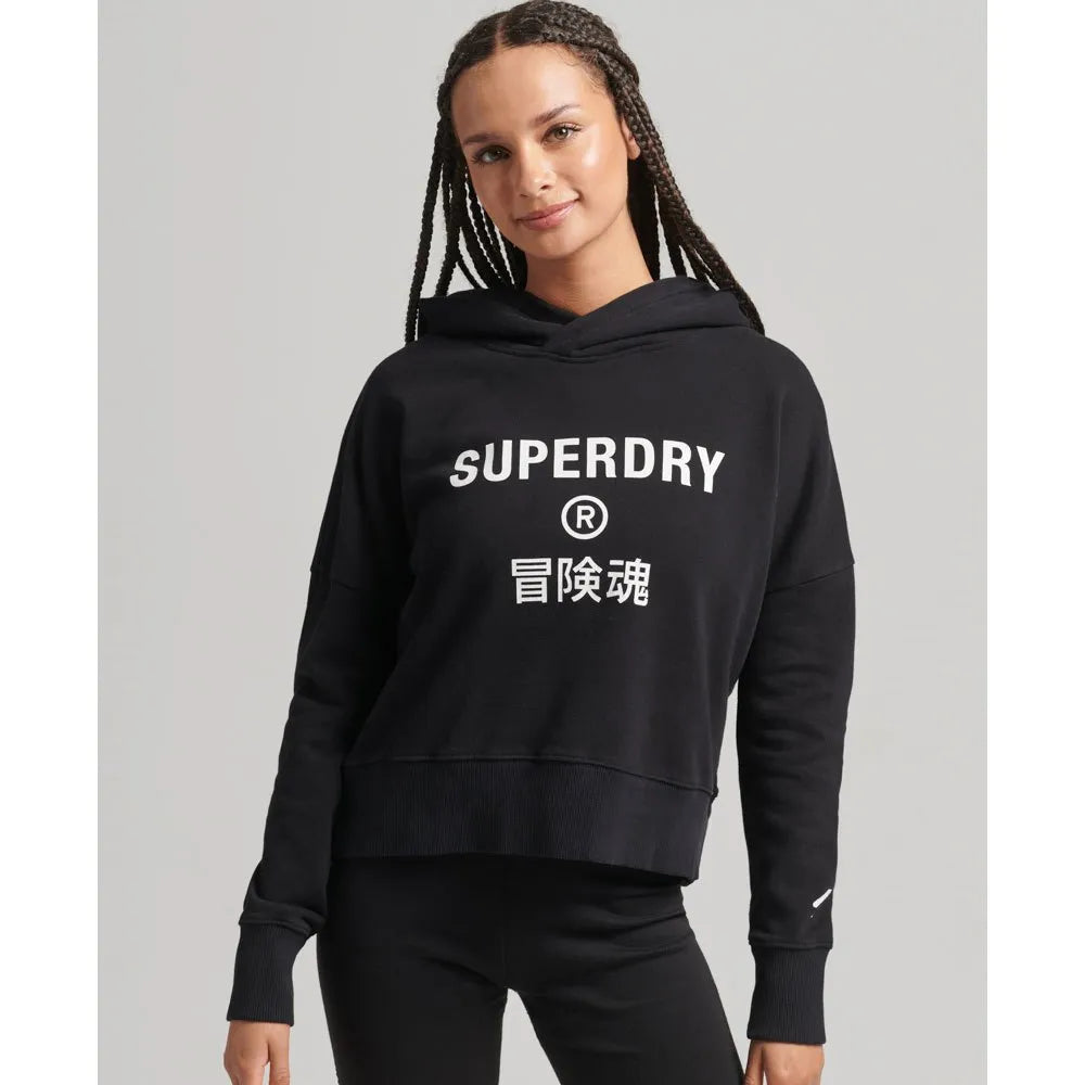 Superdry Code Core Sport Crop Box hoodie