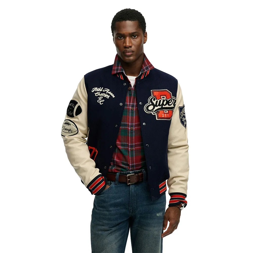 Superdry College Patched Varsity jacket