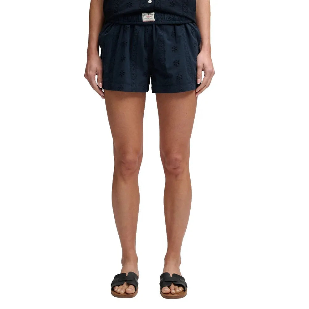 Superdry Cotton Broderie Beach shorts