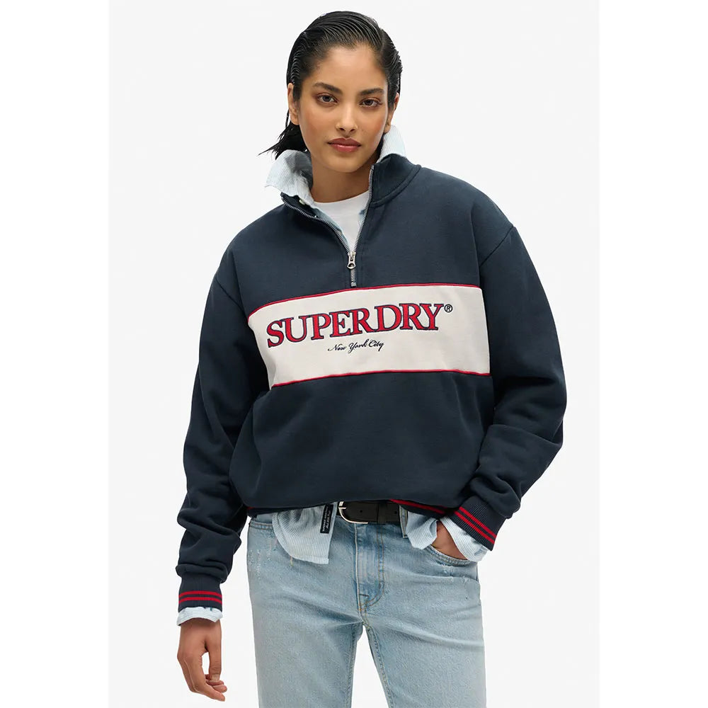 Superdry Country Club Loose half zip sweatshirt