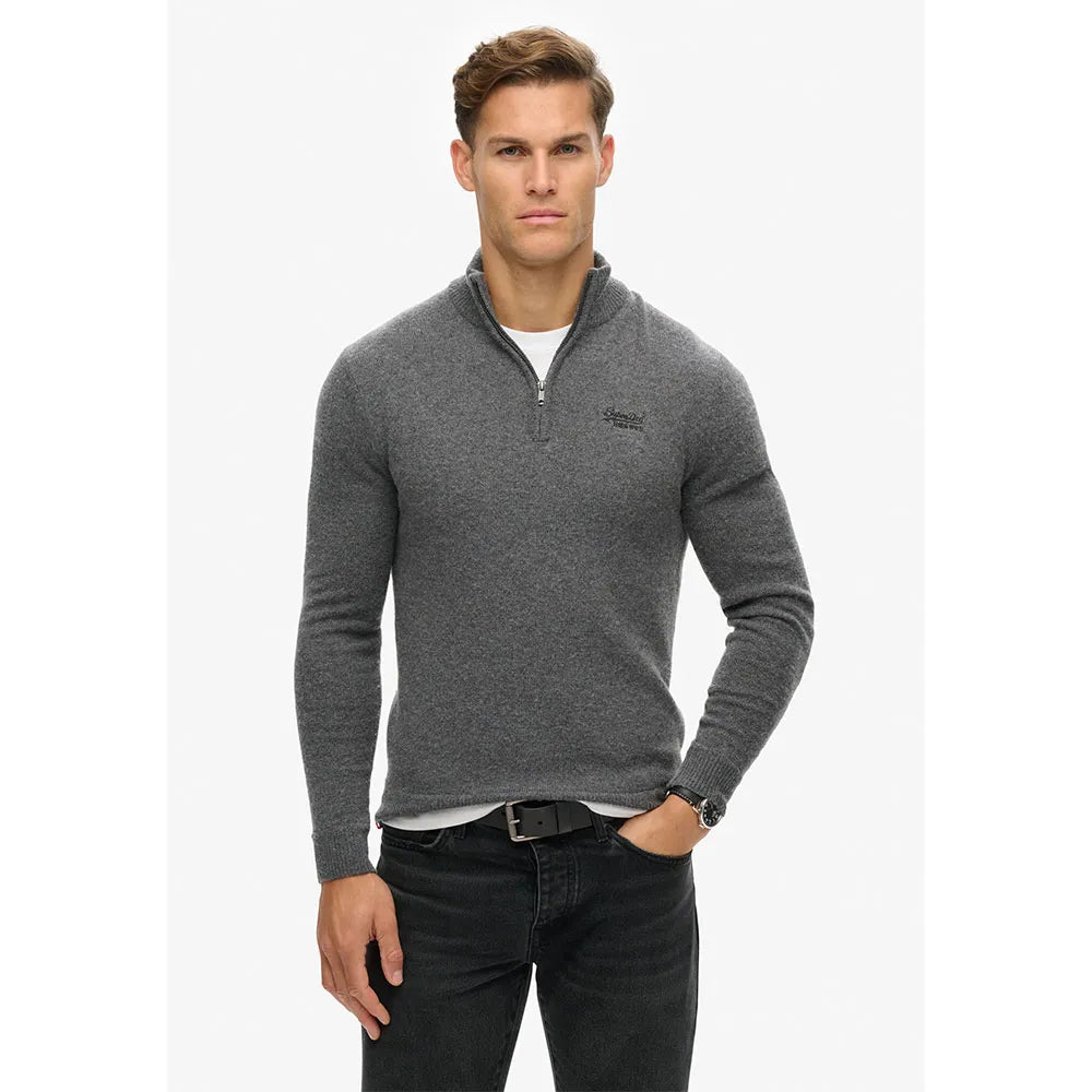 Superdry Essential Embroidered half zip sweater