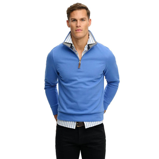 Superdry Essential Pique half zip sweatshirt
