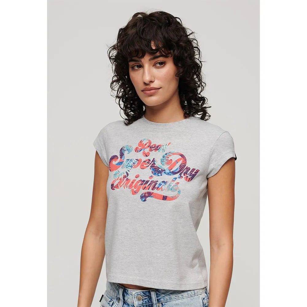 Superdry Floral Scripted short sleeve T-shirt