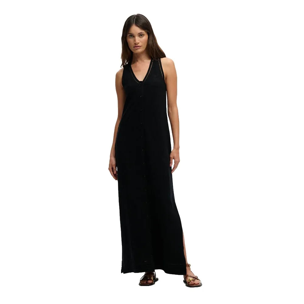 Superdry Laddered Jersey Maxi sleeveless long dress