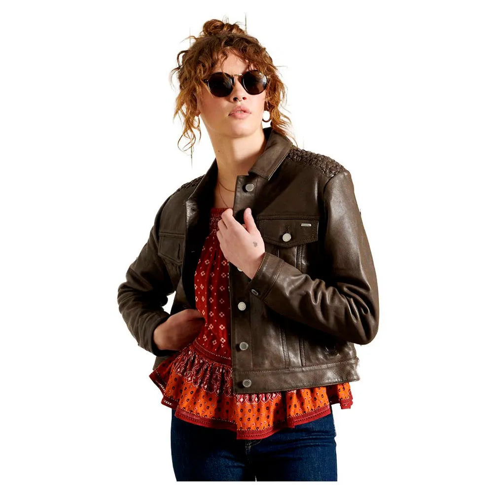 Superdry Leather Stateside jacket
