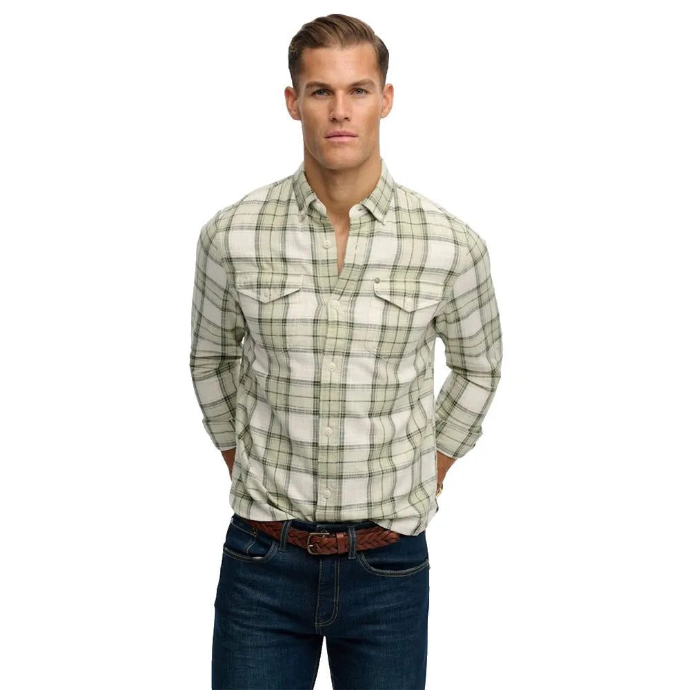 Superdry Merchant Lite Check long sleeve shirt
