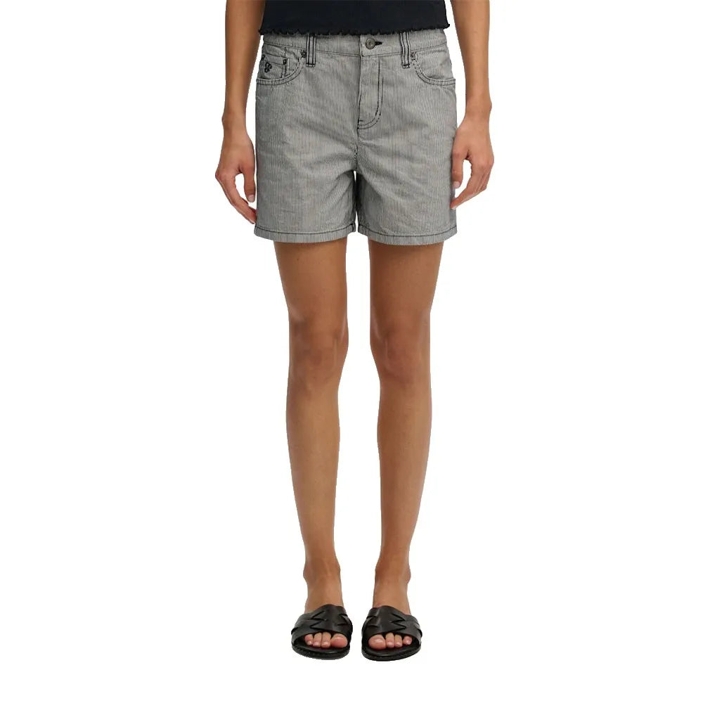 Superdry Mid Rise Stripe denim shorts