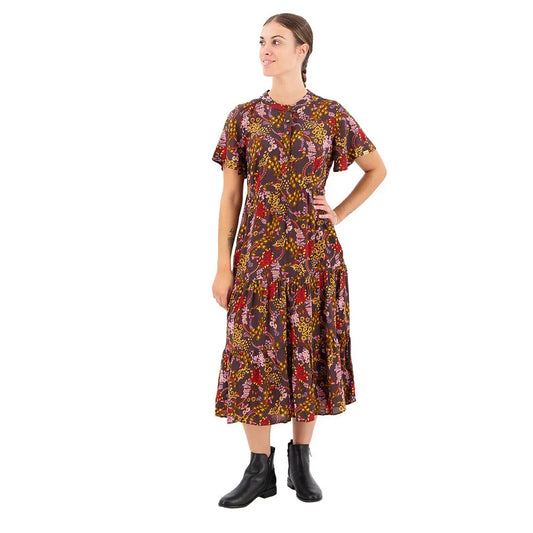Superdry Printed Tiered short sleeve midi dress