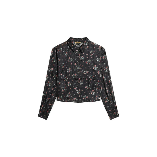 Superdry Sheer Lurex Printed long sleeve T-shirt