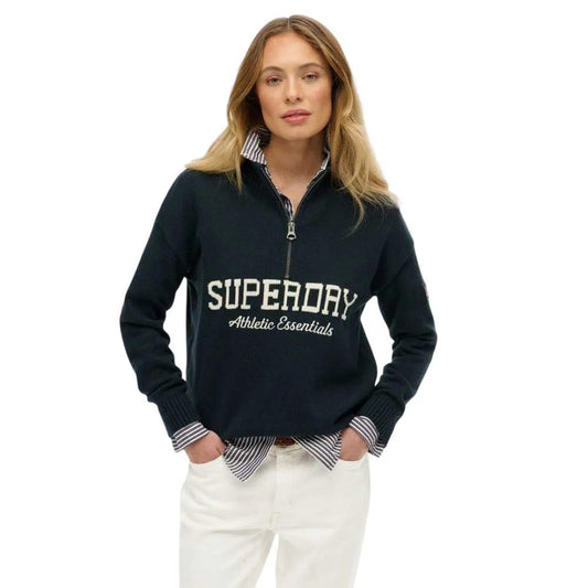 Superdry Slouchy Graphic half zip sweater