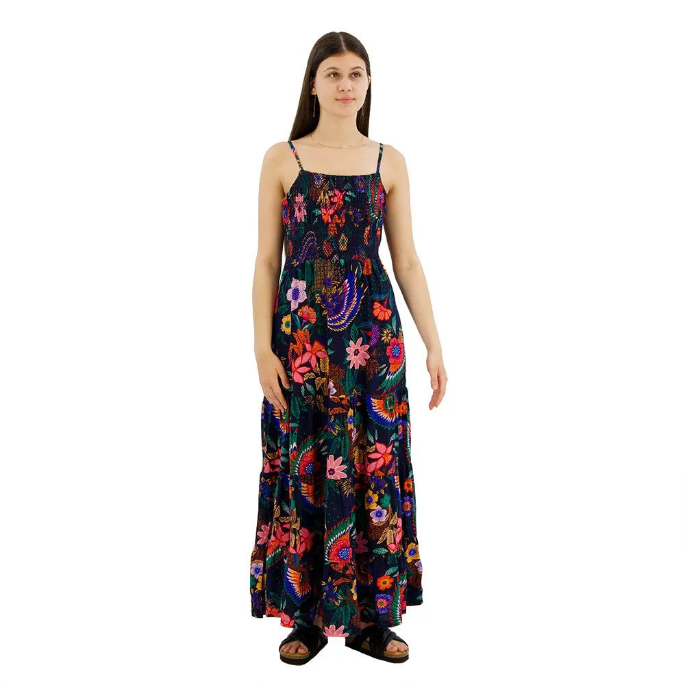 Superdry Smocked Cami sleeveless long dress