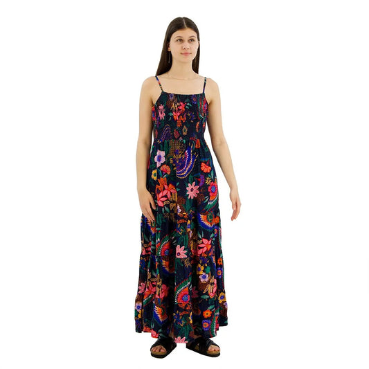 Superdry Smocked Cami sleeveless long dress