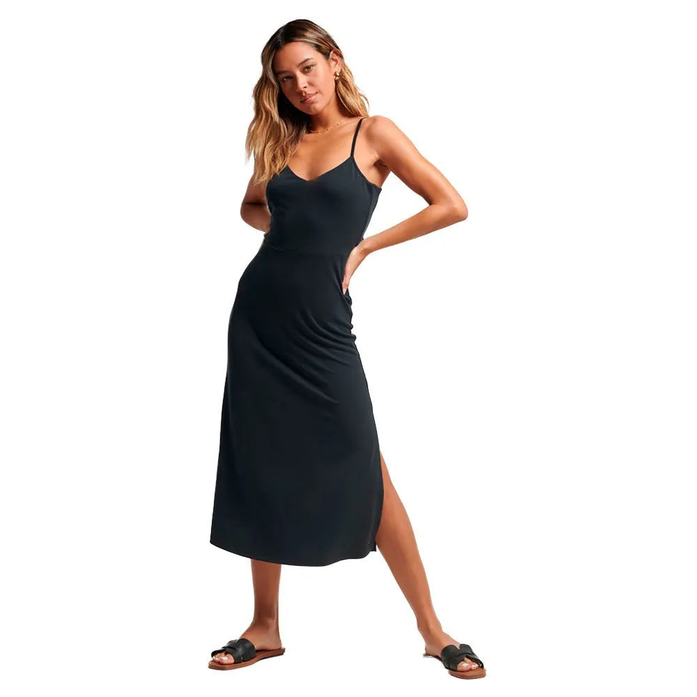 Superdry Studios Jersey Open Back sleeveless long dress