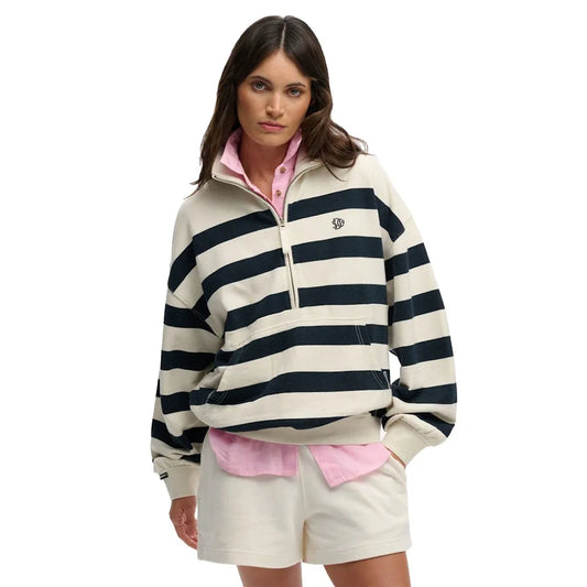 Superdry Studios Stripe half zip sweatshirt
