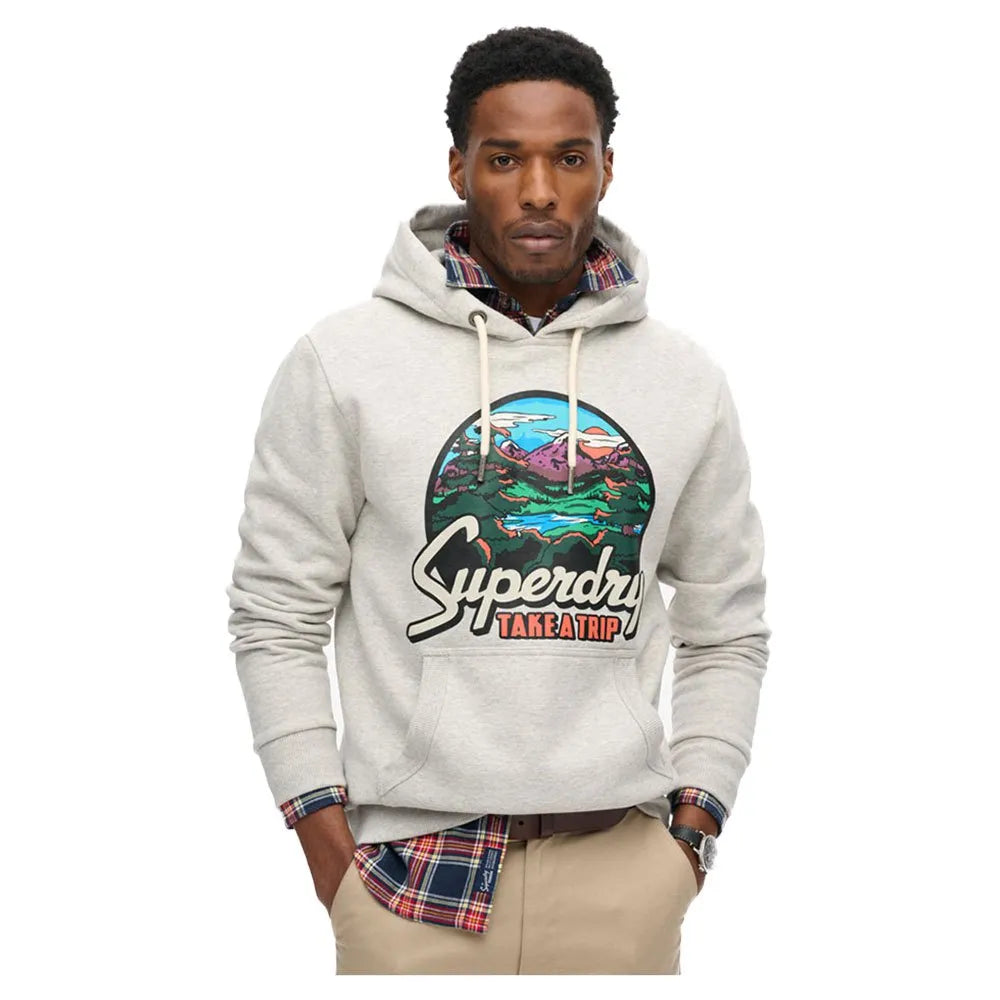 Superdry Travel Postcard Graphic hoodie