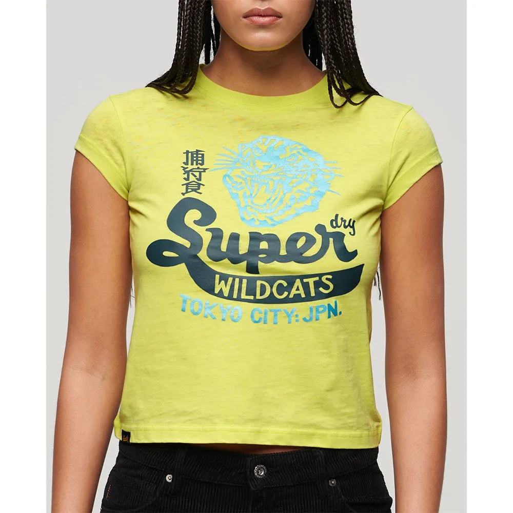 Superdry Varsity Burnout Cap short sleeve T-shirt