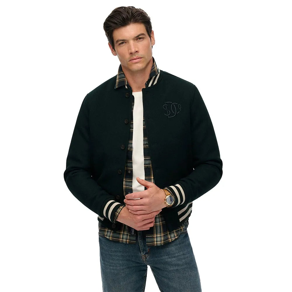 Superdry Varsity Monogram Wool bomber jacket