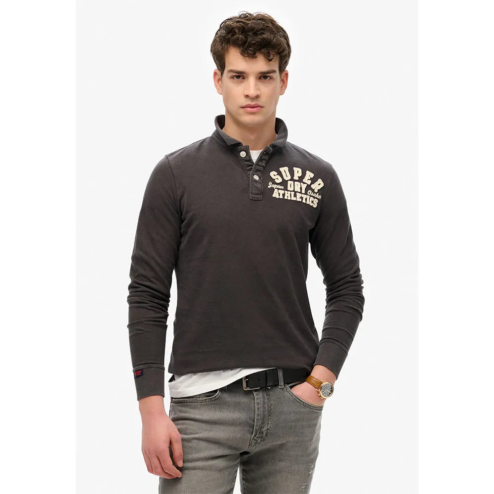 Superdry Vintage Athletic long sleeve polo
