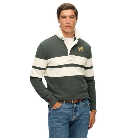 Superdry Vintage Athletic Stripe Rugby long sleeve T-shirt