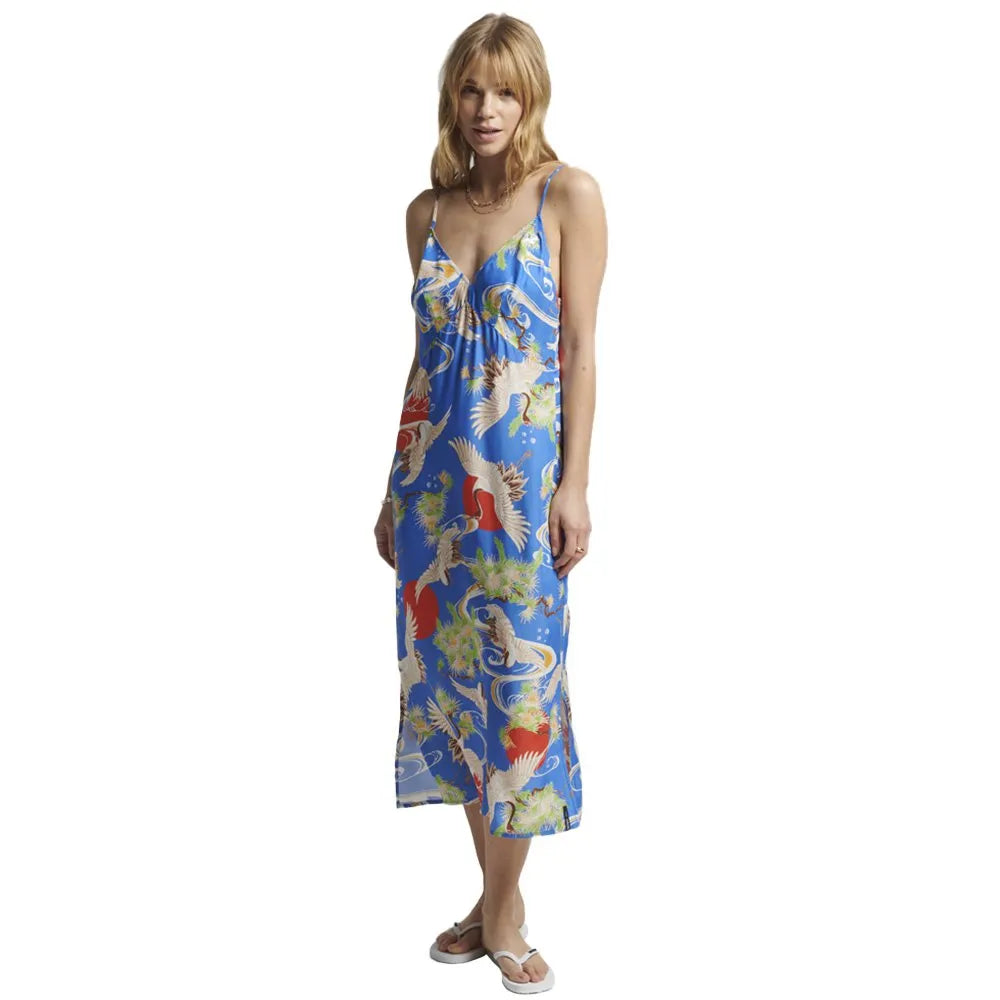 Superdry Vintage Midi Slip sleeveless dress