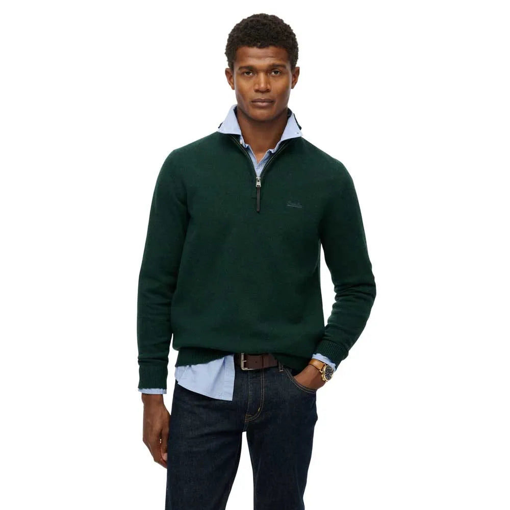 Superdry Wool Blend half zip sweater