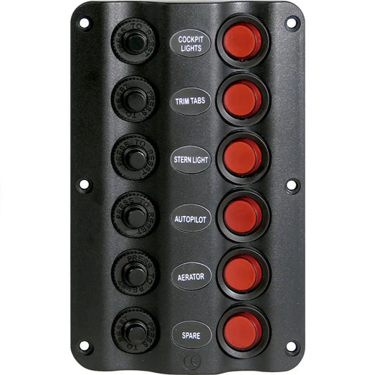 Talamex Swichpanel Wavedesign 6 Switches 12V
