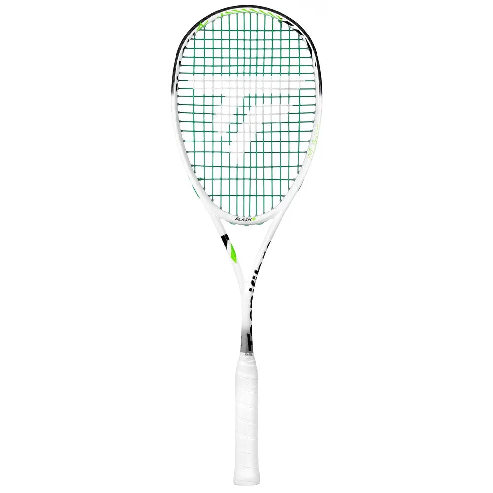 Tecnifibre Slash 120 control strung 305 green squash racket