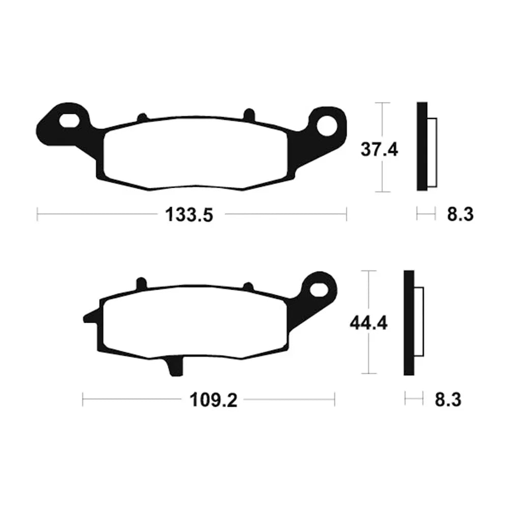 Tecnium MA204 organic brake pads