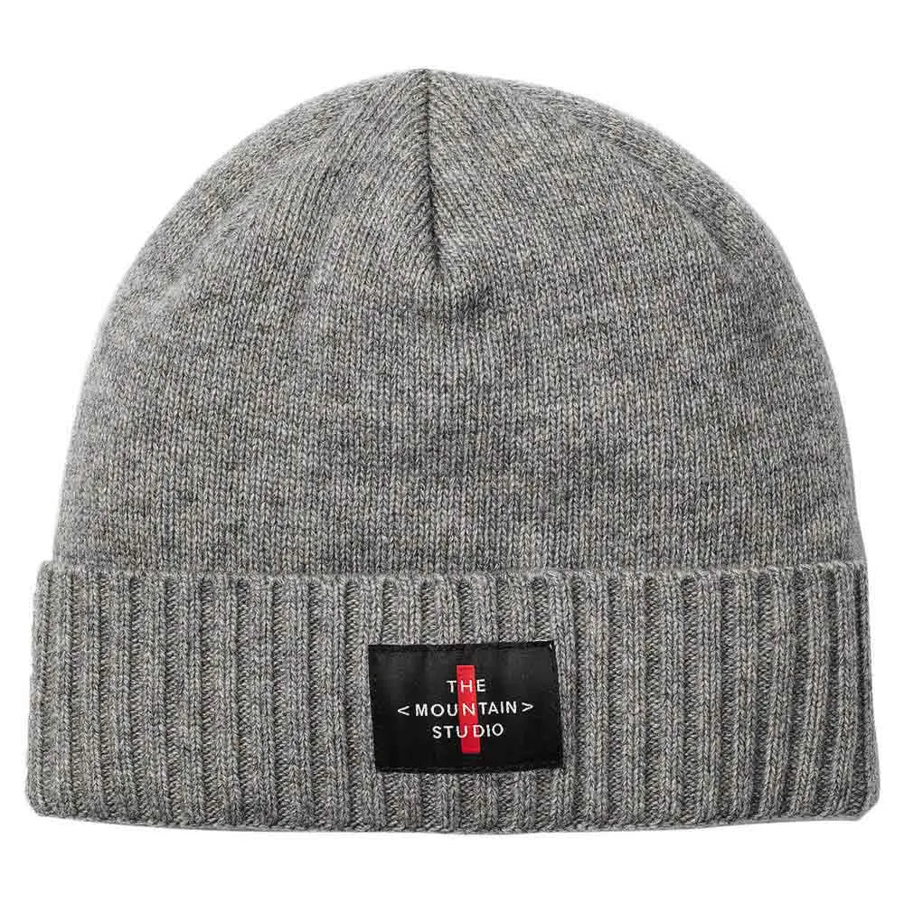 The mountain studio Cashmere mix cross logo beanie