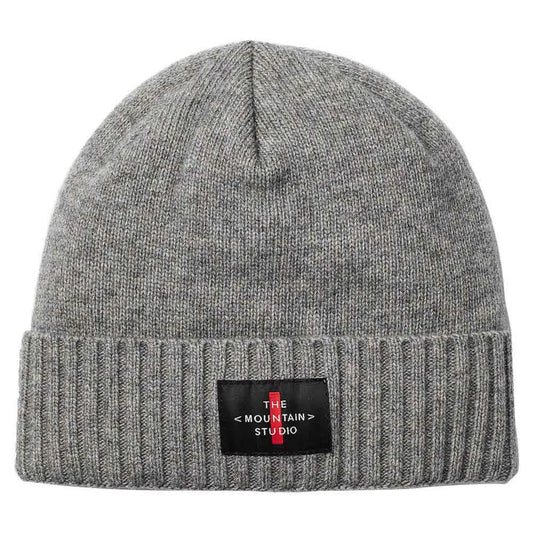 The mountain studio Cashmere mix cross logo beanie