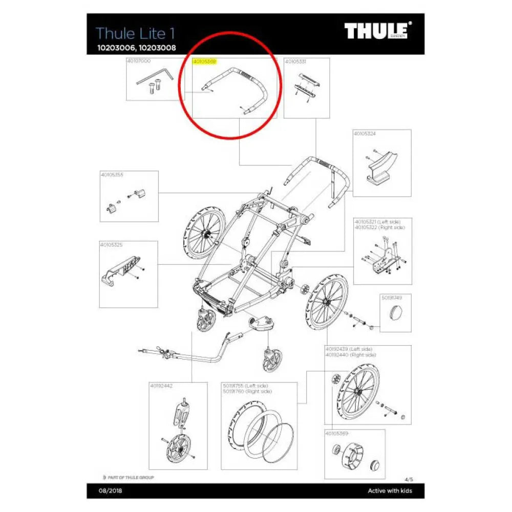 Thule Handlebar Single Sport 1 spare part