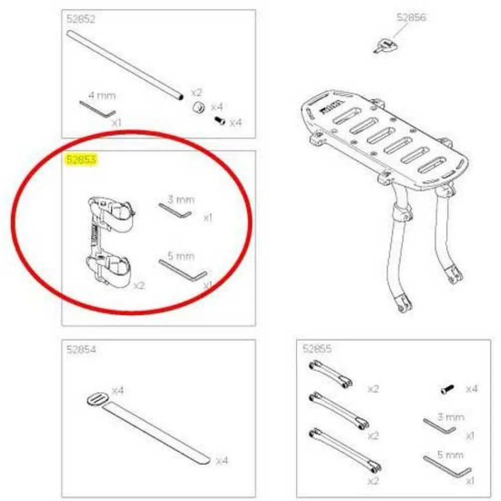 Thule Replacement Bracket Kit Pack´n Pedal spare part