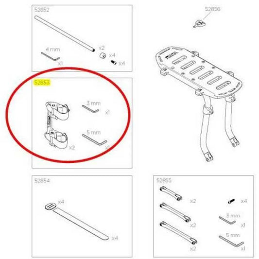 Thule Replacement Bracket Kit Pack´n Pedal spare part