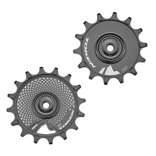 Token Shimano/Sram 12s MTB/GRAVEL 14/16t Stainless Steel jockey wheel set