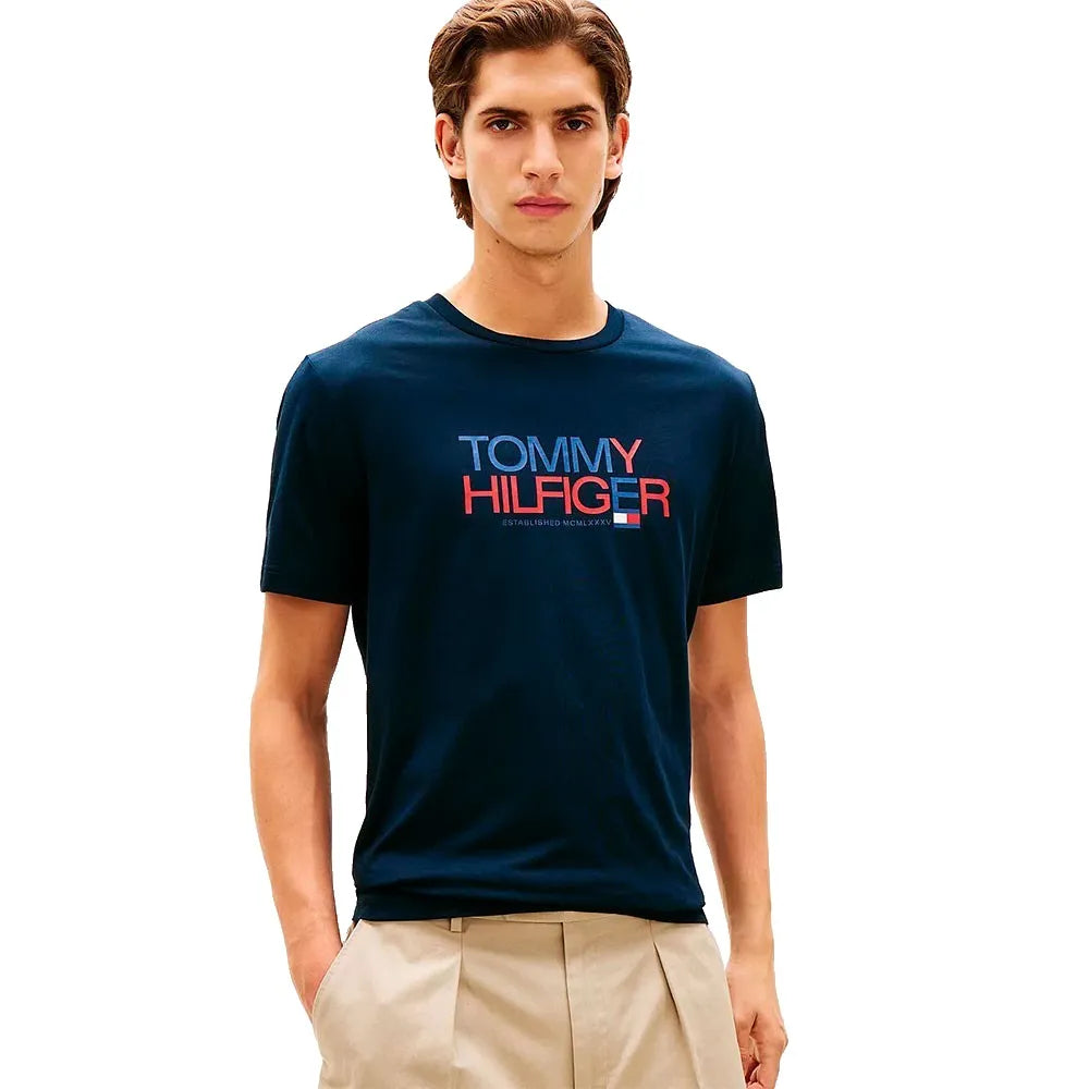 Tommy hilfiger Brand Love Big Text short sleeve T-shirt