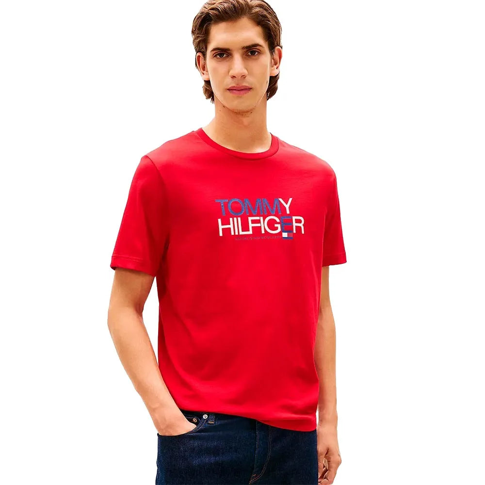 Tommy hilfiger Brand Love Big Text short sleeve T-shirt