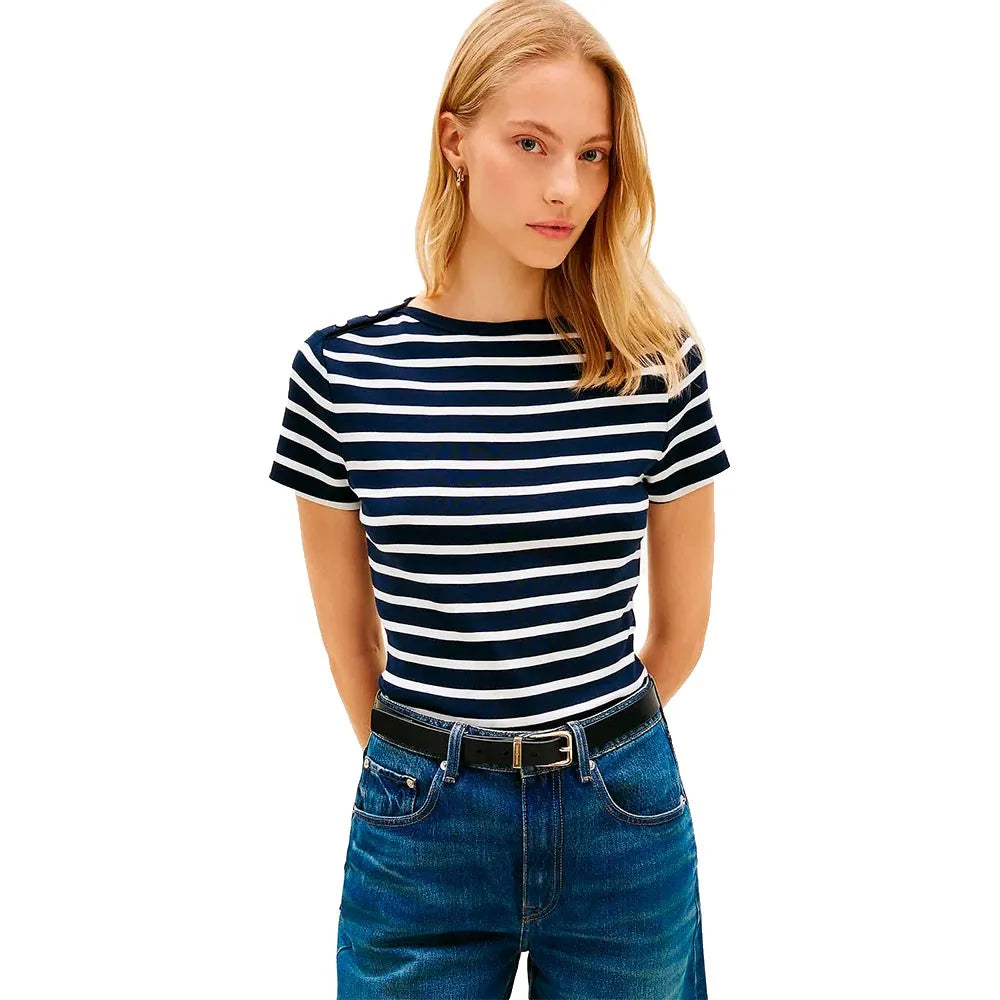 Tommy hilfiger Gold Button Slim Fit short sleeve T-shirt