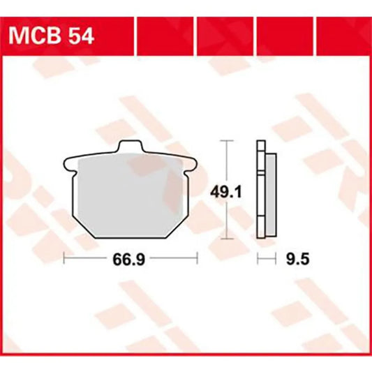 TRW Allround Organic Standard Honda CB 750 F Bol Dor 81 brake pads