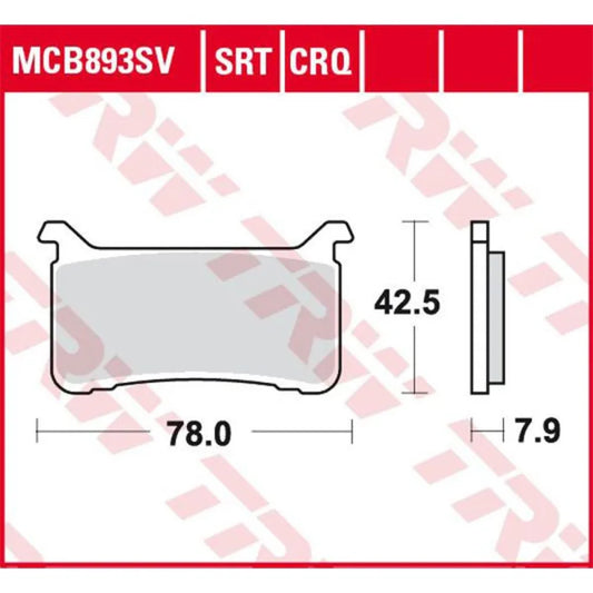 TRW Honda CB 1000 R Abs Neo Sports Cafe 21 sintered brake pads