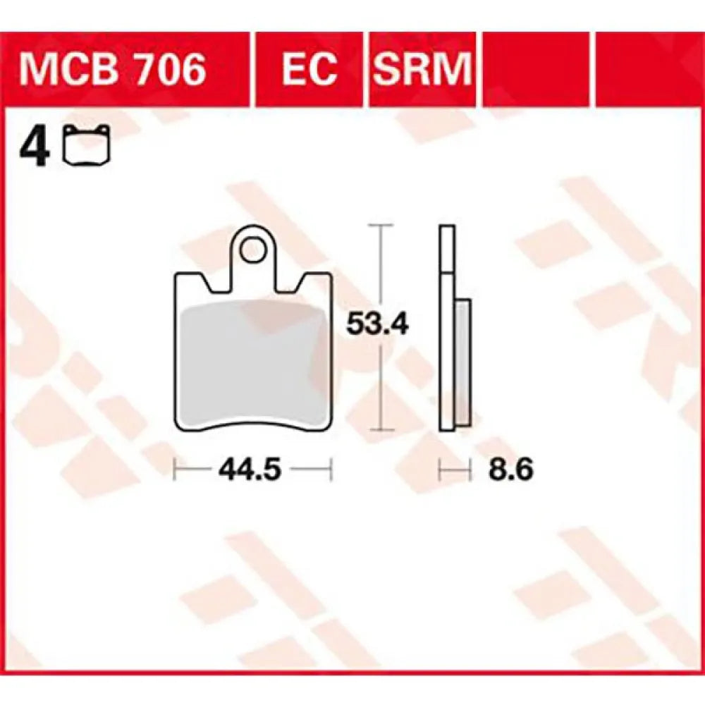 TRW Scooter Daelim Otello 125 Abs Otello 17 sintered brake pads