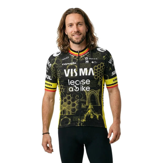 Tvl Team Visma Lease A Bike TdF26 Replica Former Belgian Champion short sleeve jersey