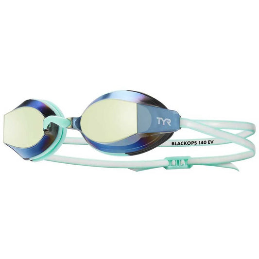 TYR Blackops 140 EV Racing Mirrored woman swimming goggles